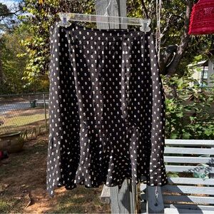 Who What Wear Black Skirt with Gold Dots